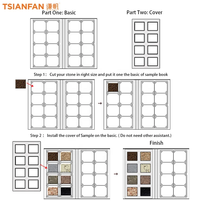 Heavy Duty Card Slab Grading Natural Stone Catalog Wall Mounted Book Shelf