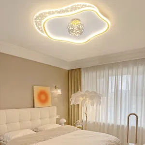JACKSUN Cloud Ceiling Lamp for Master Bedroom Modern Simple Style with LED Light Iron Base and Acrylic Cover