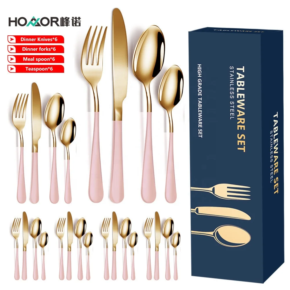 Elegant Wedding Gold Cutlery Set Cutlery Sets Luxury High Quality