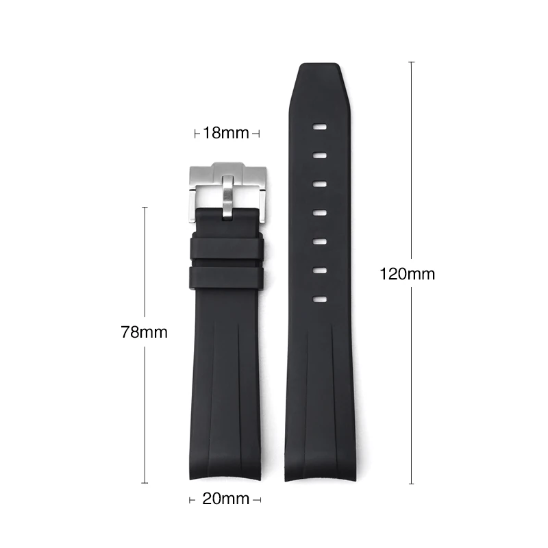 Cheap Luxury Rubber 21 mm Watch Strap F16540/3_K0021938 main image 1