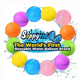 SOPPYCID Ballons D'Eau Réutilisables En Silicone Auto-Scellants – Lot De 6 Avec Sac, Remplissage Rapide