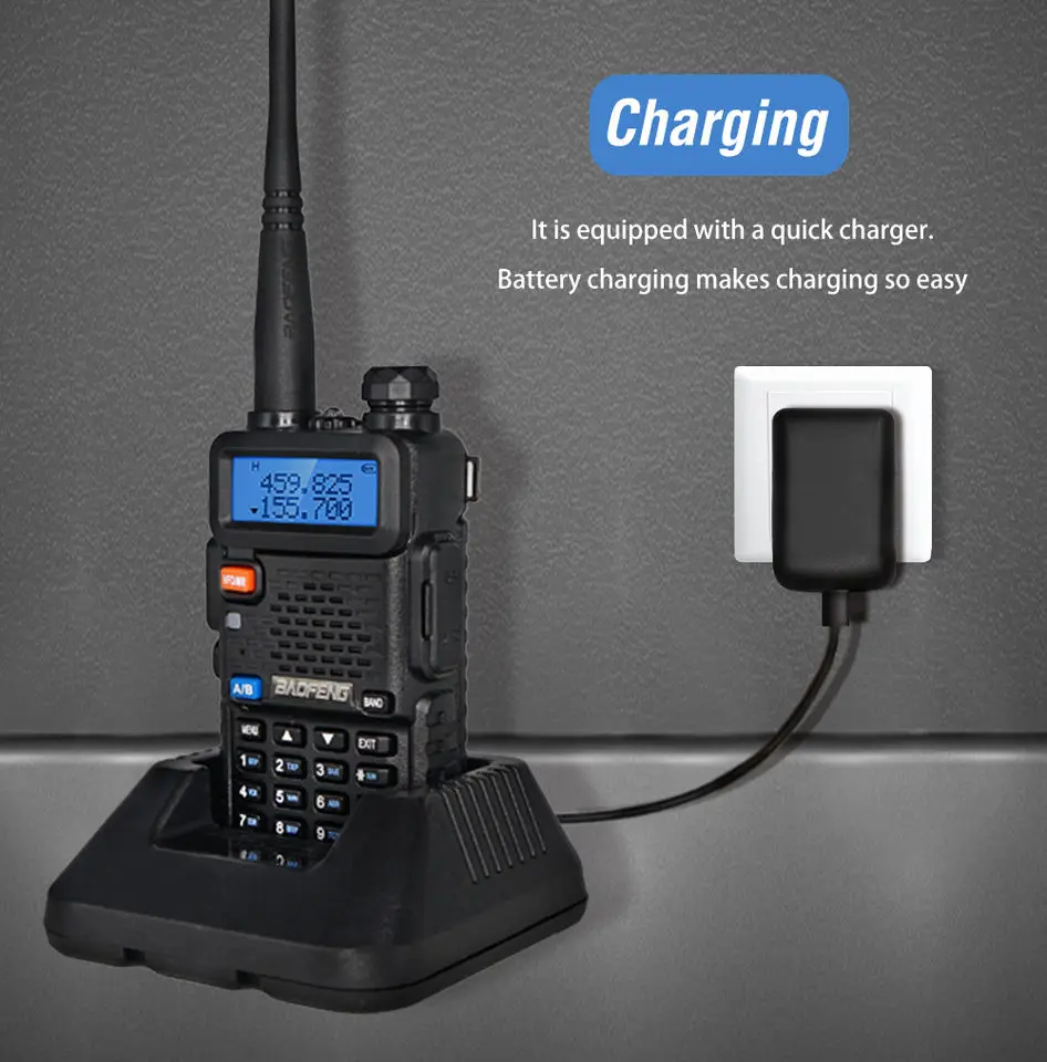 Baofeng Uv5r Vhf Uhf Ssb Transceiver Long Range 8km Radio High Power 