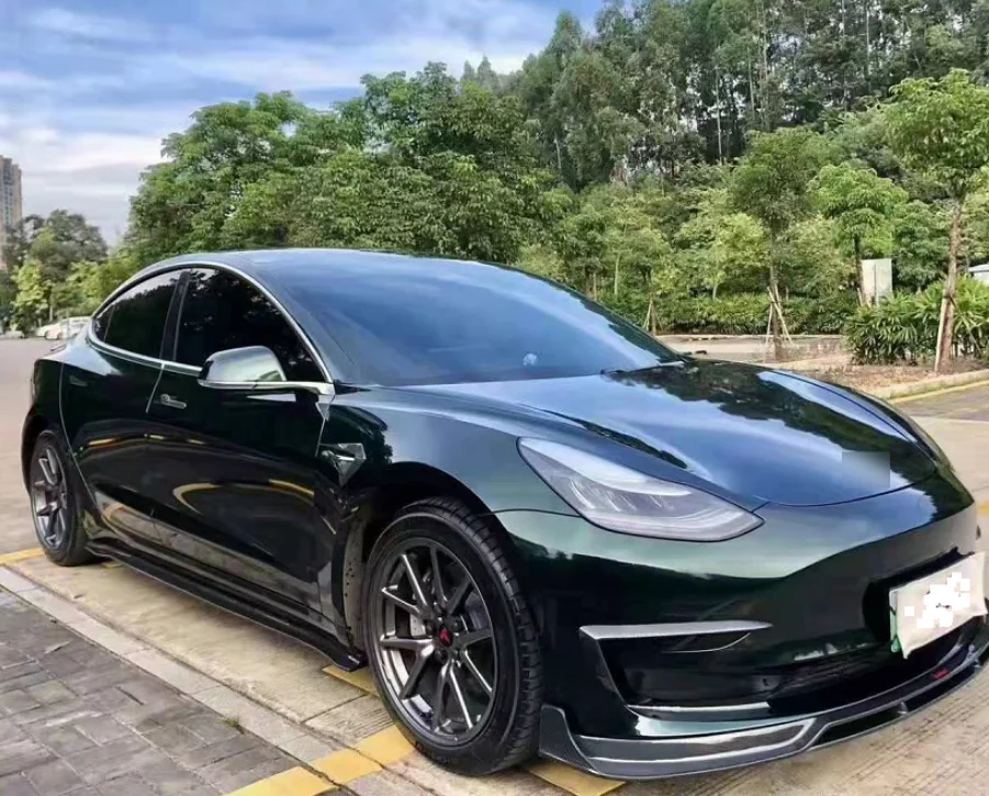 Model 3 Rear Lip Manufactured Front Lip Side Skirts Rear Diffuser Spoiler Carbon Fiber ...