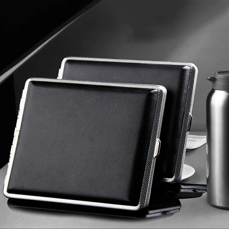 New Metal Cigarette Case Clip Custom Cigarette Case Leather Cigarette Case