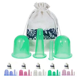 Best Chinese Cup Set for Anti Cellulite silicone facial cupping for face