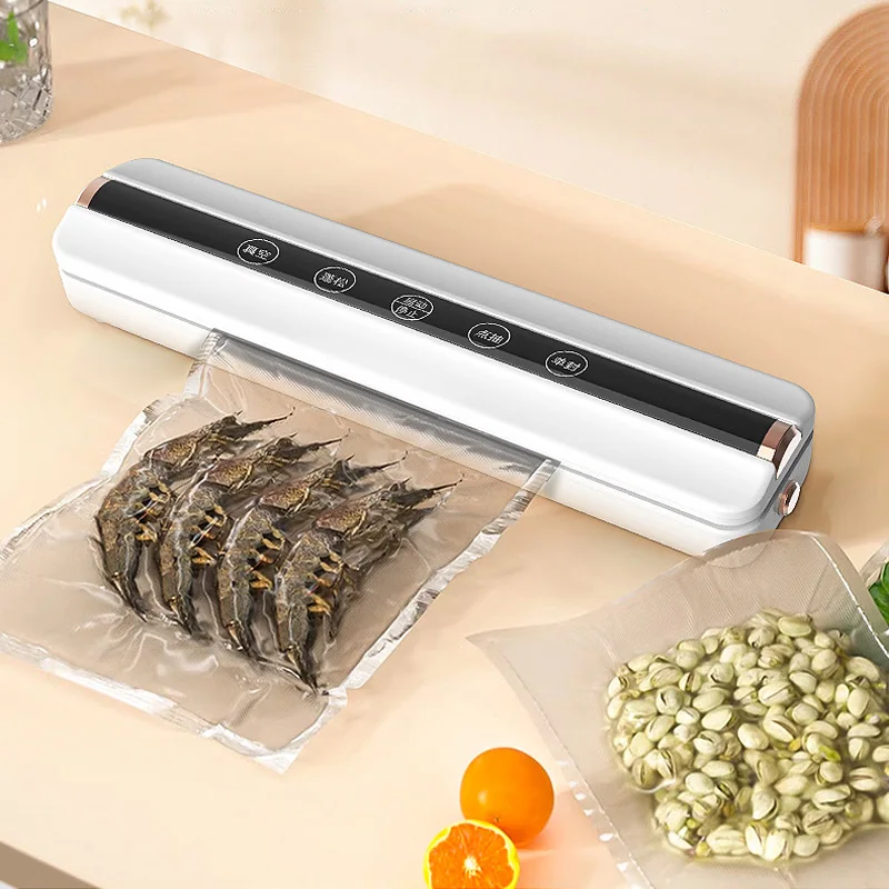 Portable Mini Vertical Automatic Food Sealing USB Battery Rechargeable Wireless Vacuum Sealer Machine