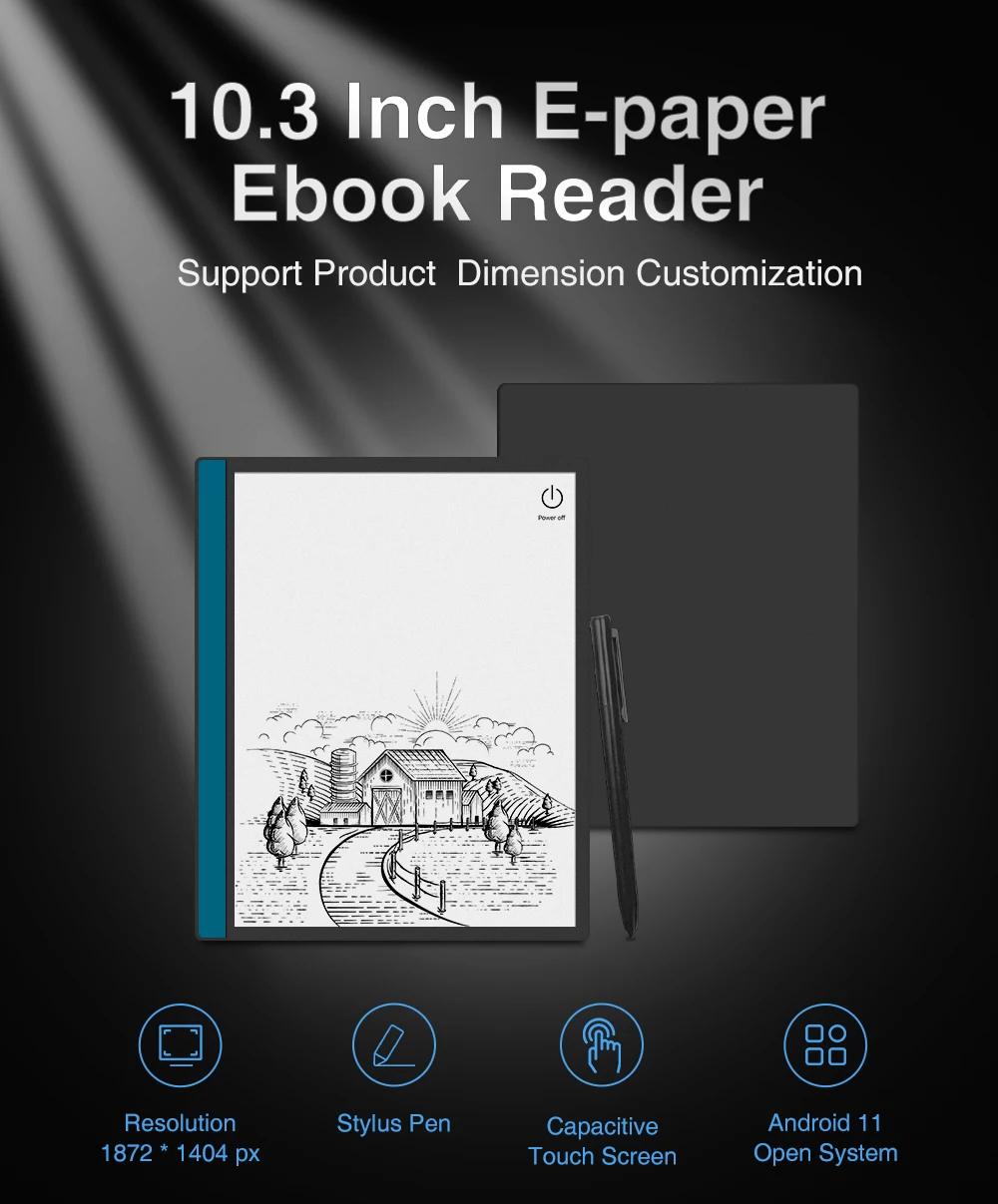 2024 10.3 Inch E-Reader with Android 11 - Perfect for Education