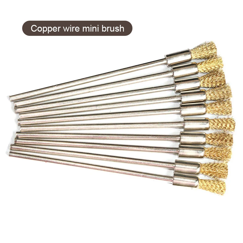 Customized material stainless steel copper bristle horse hair wire brush with rod