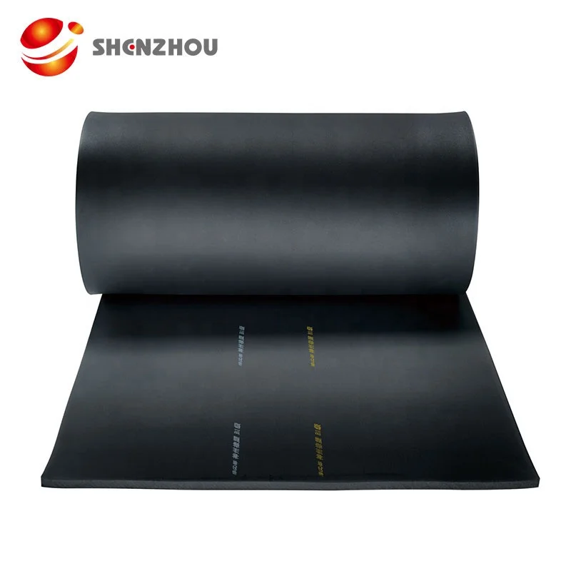 Low Thermal Conductivity rubber foam price insulation roll rate and roll insulation waterproof rubbe