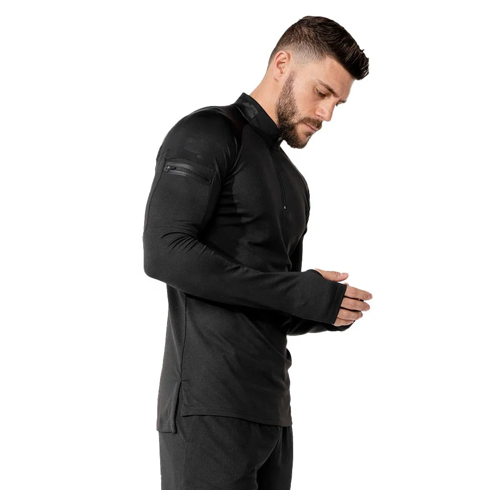 gym long sleeve zip top