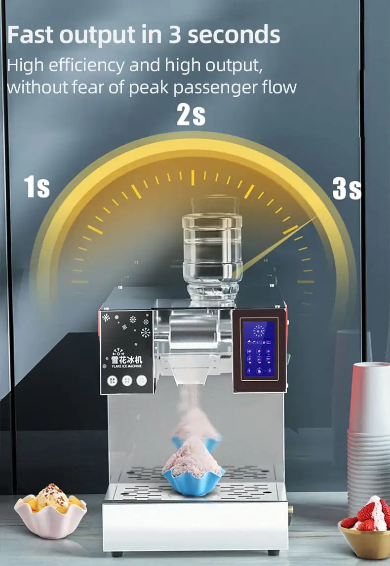 Bingsu Machine Ice Crusher Snow Flake Ice Machine Automatic Small