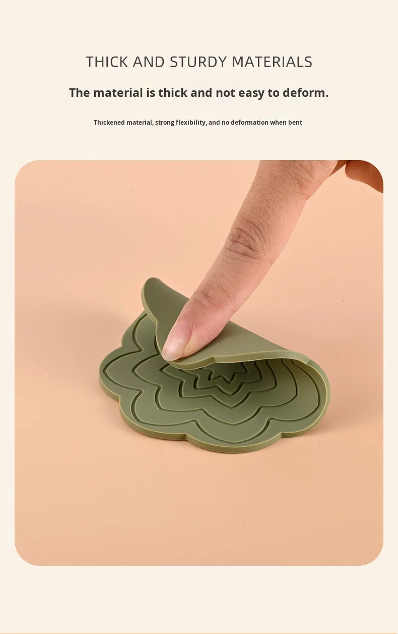 Silicone Table Mats with Heat Insulation and Anti-Scalding Function. Reusable with Modern Design. Suitable for the Dining Table. factory