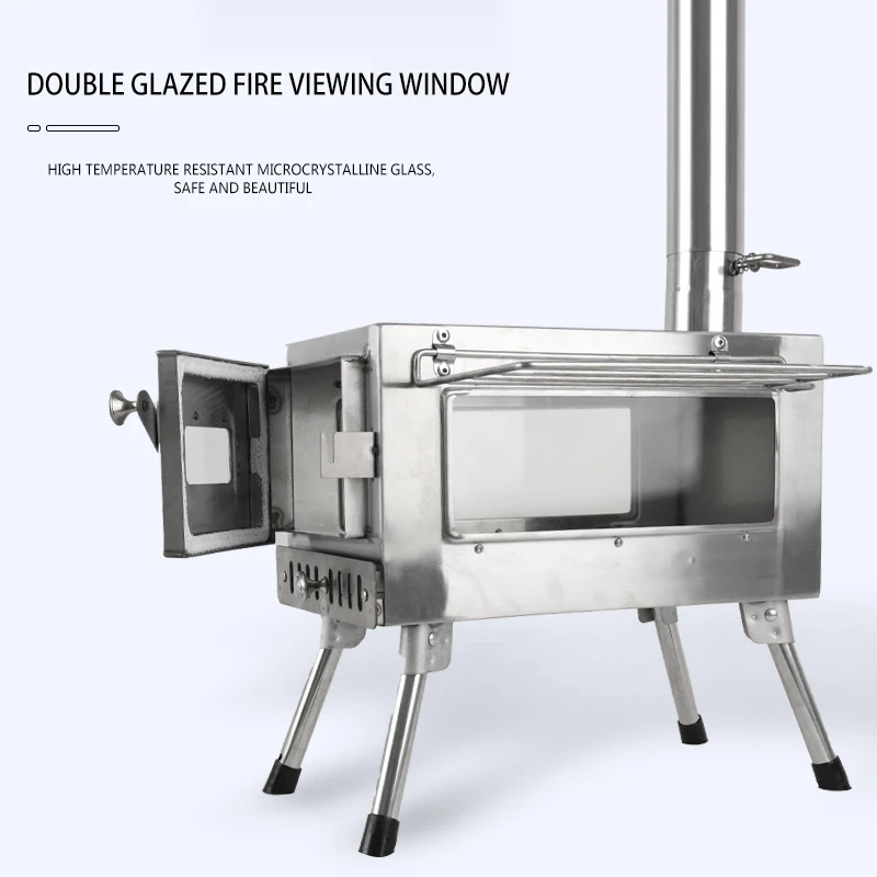 Outdoor Ultralight Titanium Wood Stove Multipurpose Camping Tent
