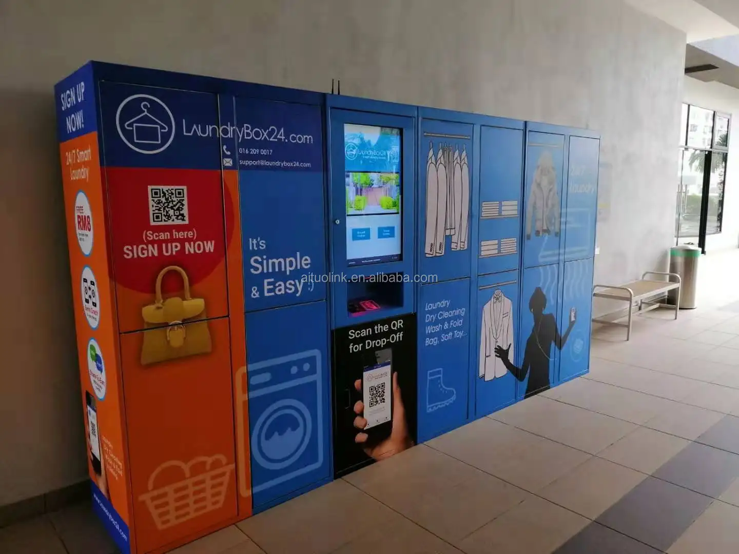 24hours-self-service-smart-laundry-locker-by-aituo-iot