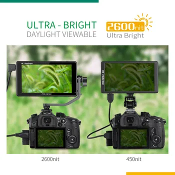 FEELWORLD LUT6 Camera Monitor 6 Inch 2600nits Ultra Bright IPS Screen for Outdoor Shooting 4K Input Output Touch Screen OEM detail image