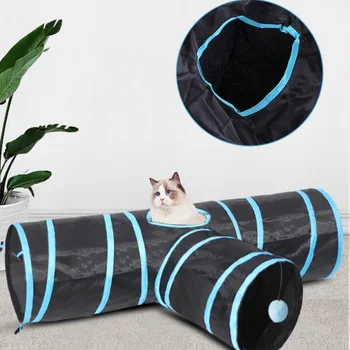 Good Price Cute Style Hanging ball 3/4 holes Cat Training Tube Indoor Outdoor Play Tunnels for Cats