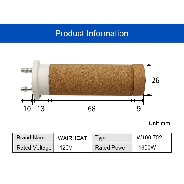 Heating element 120V 1600W 100.702 for T Riac S TRIAC at Handhold 