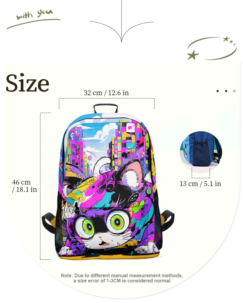 Modischer Damen Schulrucksack Mit Individuellem Muster Design_voghion.com