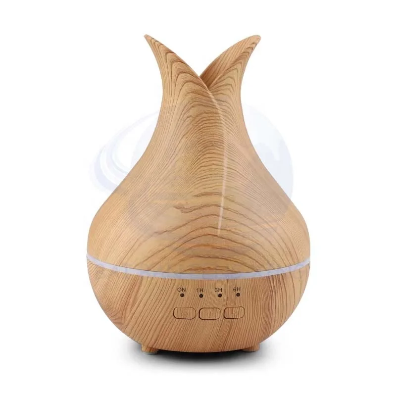 Automatic Spray Essential Oil Humidifier Wood Grain Aromatherapy Machine Ultrasonic Hotel Diffuser with Remote Control 3