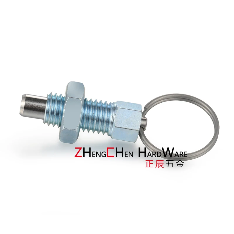 product professional supplier steel galvanized coarse thread spring retractable pull ring indexing plunger-62