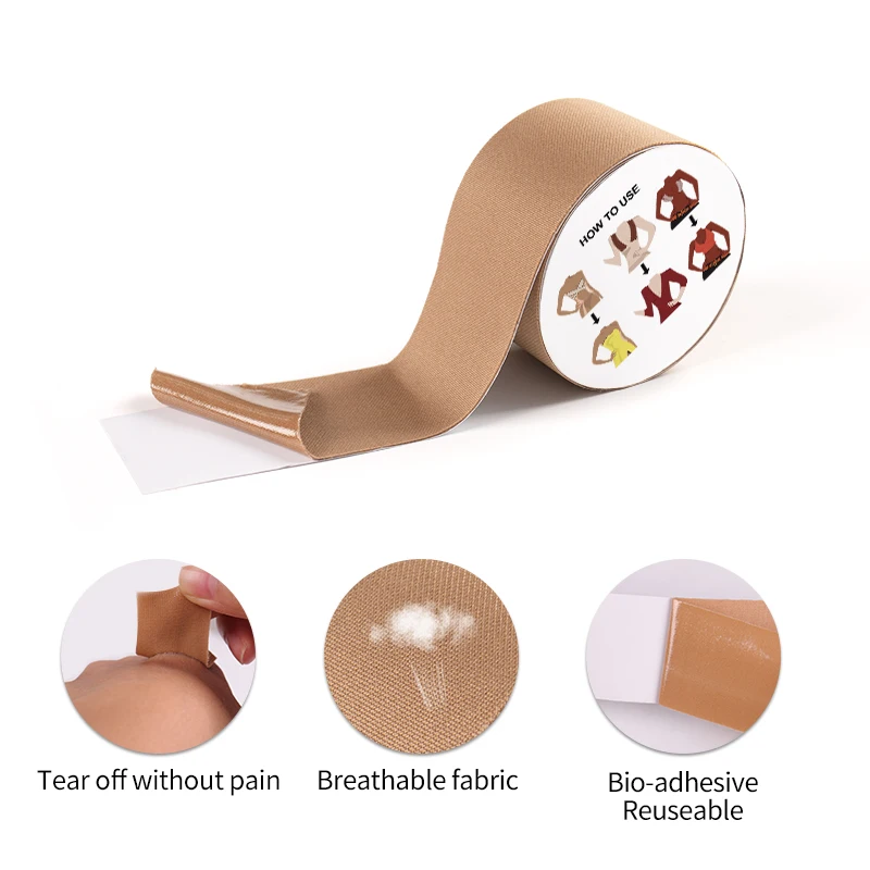 Bio Glue Push up Boob Tape Hypoallergenic Nipple Pasties Self Adhesive Breast Lift Tape Kinesiology Tape