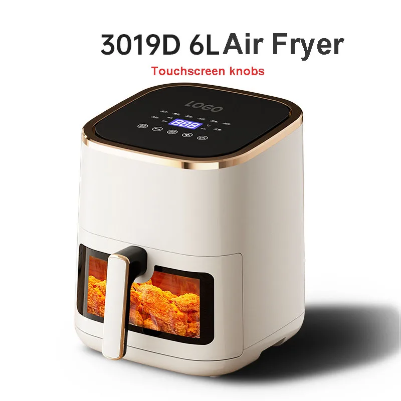 Household Multi-function 6L Mechanical Touchscreen Knob Visual Smart air Fryer