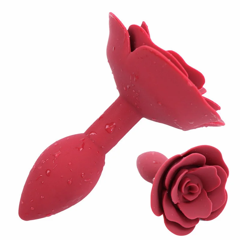 Big Anal Toy Rose Shape Butt Plug Sexy Anal Tail Man Prostate Massager Sex  Toys for Woman Couple Gay Dilator
