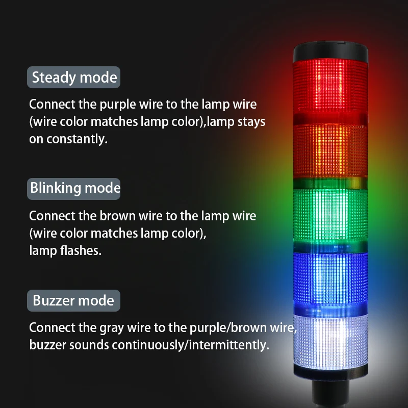 ONPOW Metal Shell Warning Light Signal Lamp Waterproof Indicator LED Light Warning Tower Light With Buzzer Flash  Factory Direct
