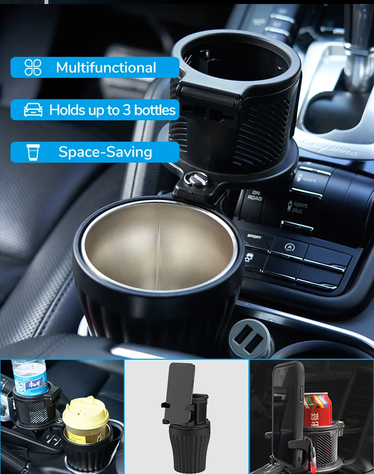Car Ascesories Cup Holder Expande 2 In 1 Air Vent Phone Mount Car Cup