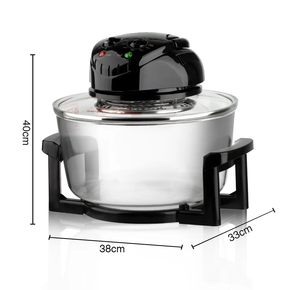 Multifunction Cooker Desktop Glass air Fryer Electric Wave Turbo Convection Oven 12L  Halogen Oven for Home