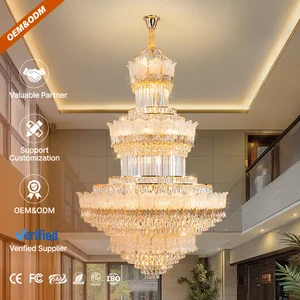 Competitive Price Hanging Luxury Large Crystal Chandelier Decoration Drop Light for Villas