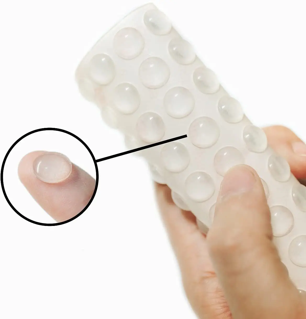 100 Pcs Self Adhesive Door Buffer Pads – 8mm Transparent Rubber Bumpers For Cabinets, Drawers, Furniture Protection - View #3