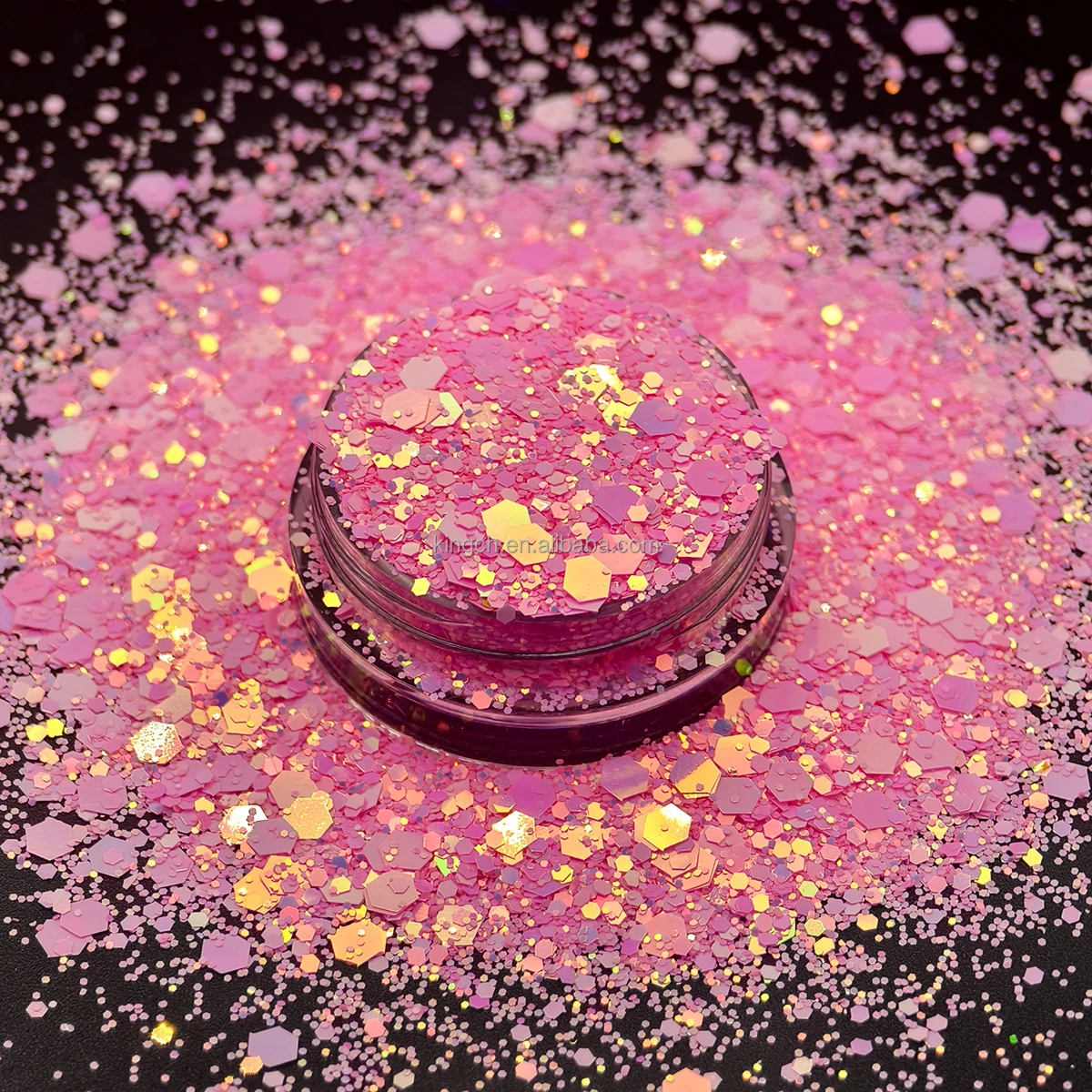 product bulk 15 colors rainbow glitter 5g shaker nail art solvent resistant polyester glitter-11
