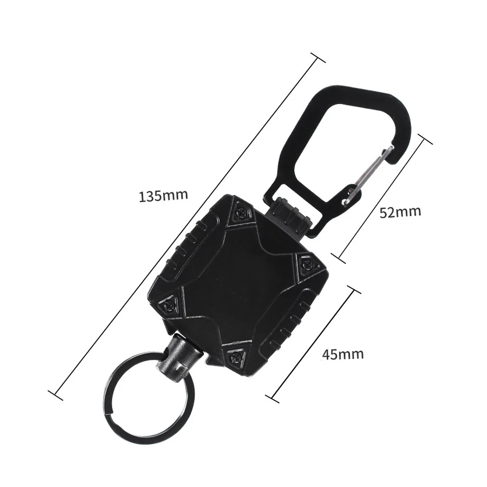 Heavy Duty Carabiner Badge Holder,Retractable Keychain,Fly Fishing