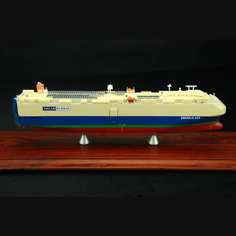 【A】O.A.S Customized 40cm Ro Ro Handmade Ship Model Factory Gift with Flashing Feature New Title