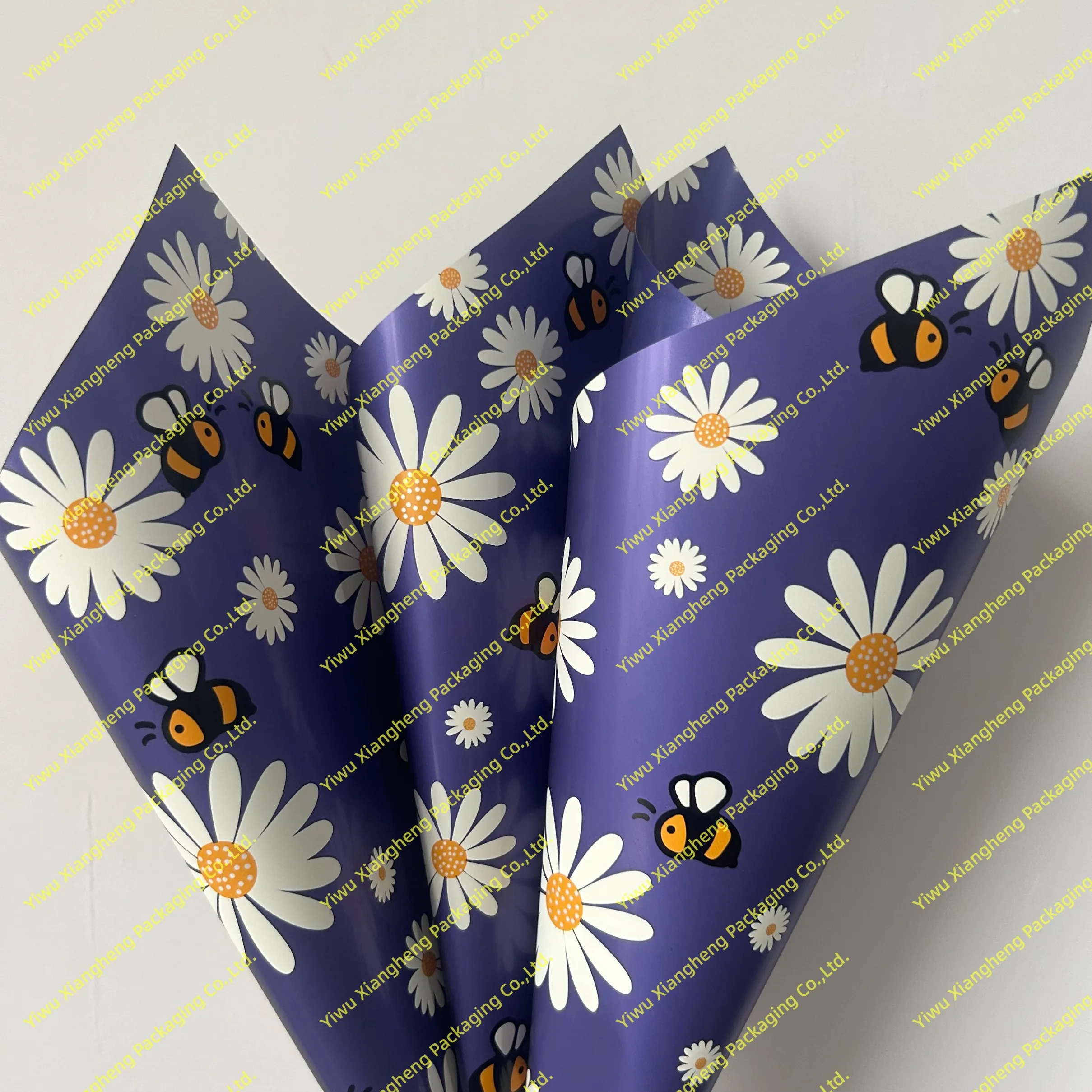 Xiangheng Flower Wrapping PaperOriginal DesignBee SunflowerAutumnFestivalsFlower Shop MaterialsWaterproof Material