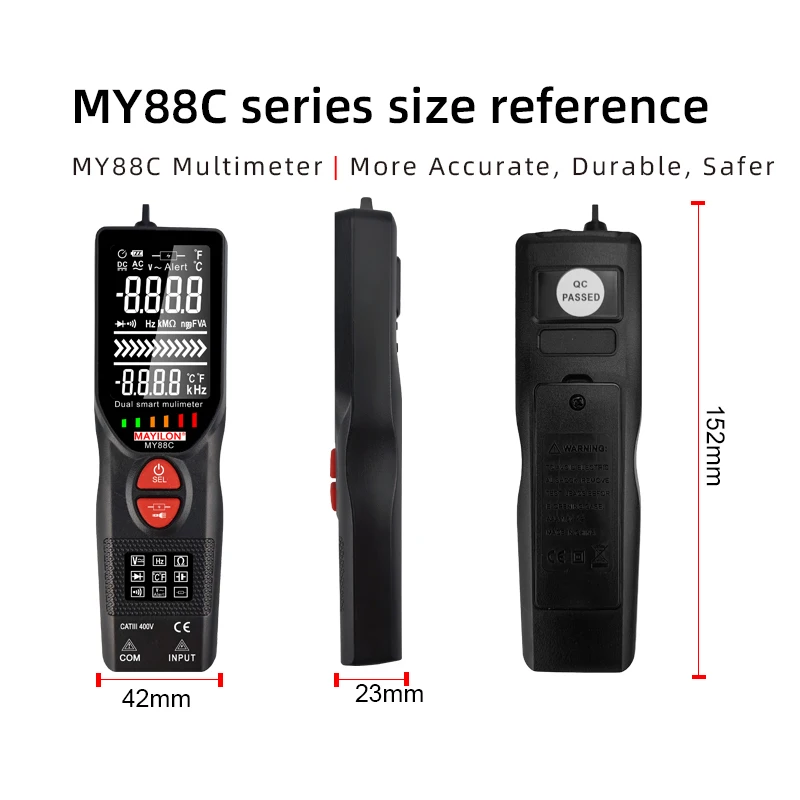 MY88C MAYILON 6000 Counts Digital LCD Pen Type Dual Smart Multimeter With NCV Voltage Detector Testerdigital Multimeters Wholesa
