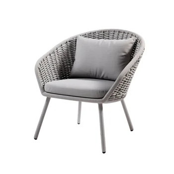 2023 Hot selling gray rope cafe rope outdoor patio chair patio outdoor garden furniture rocking chair