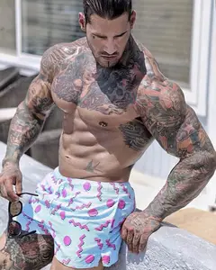 MLY Custom Fabric Mens Board Shorts 4 Way Stretch Short Beach Swim Trunks