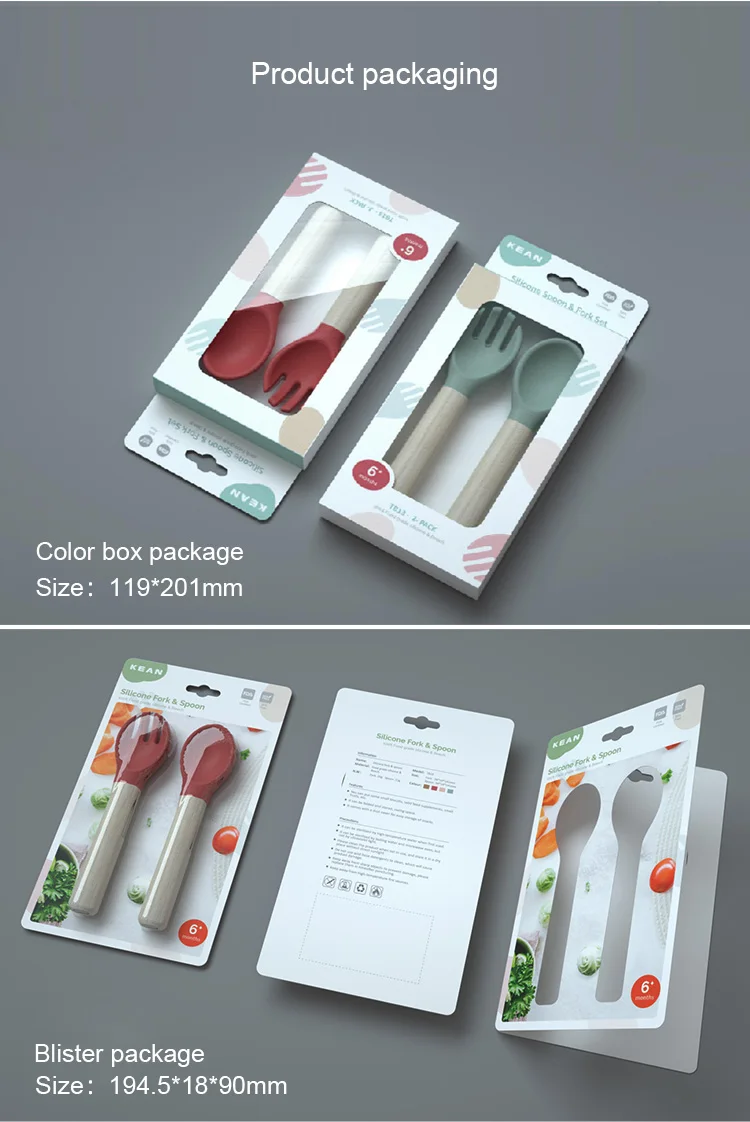 High Quality Infant Training Plate Bib Spoon Set Small Wooden Baby Fork