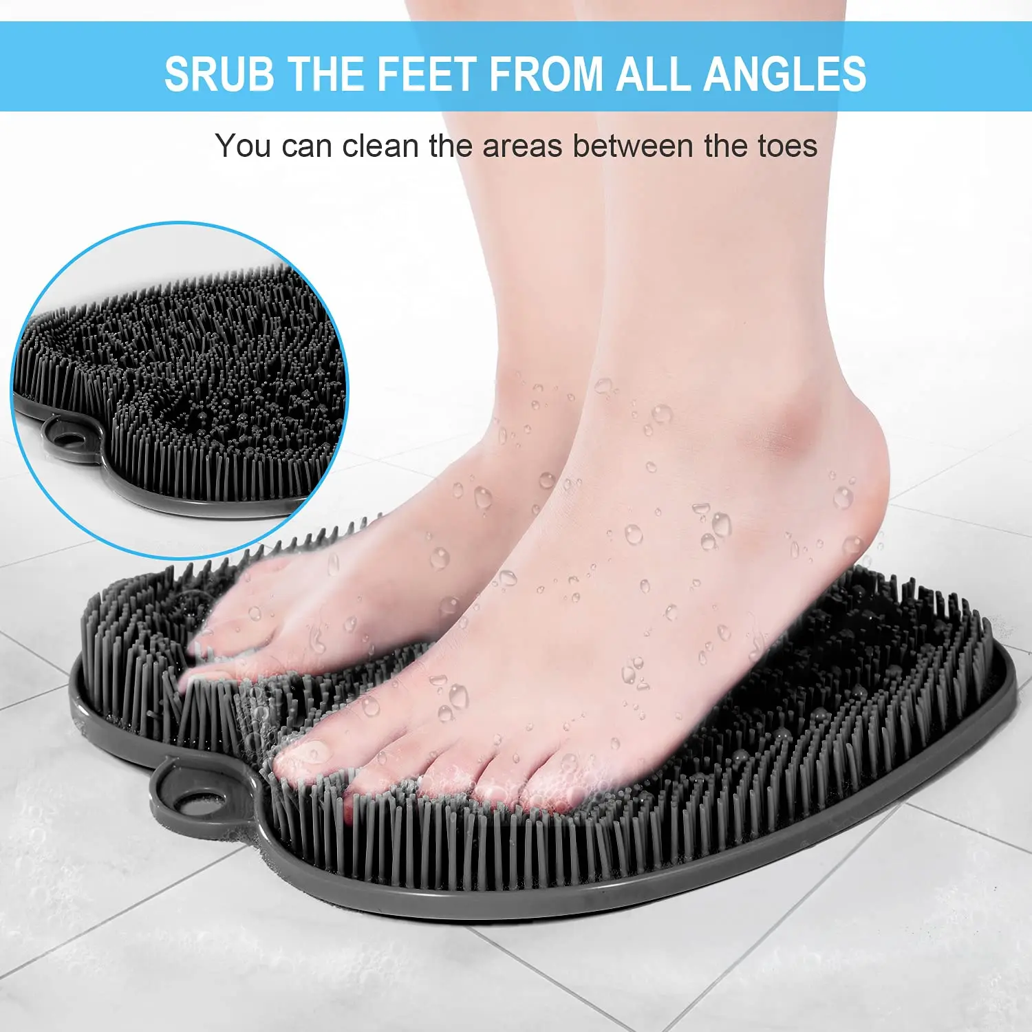 Factory Wholesale Shower Foot Back Scrubber Massage Pad Callus Remover