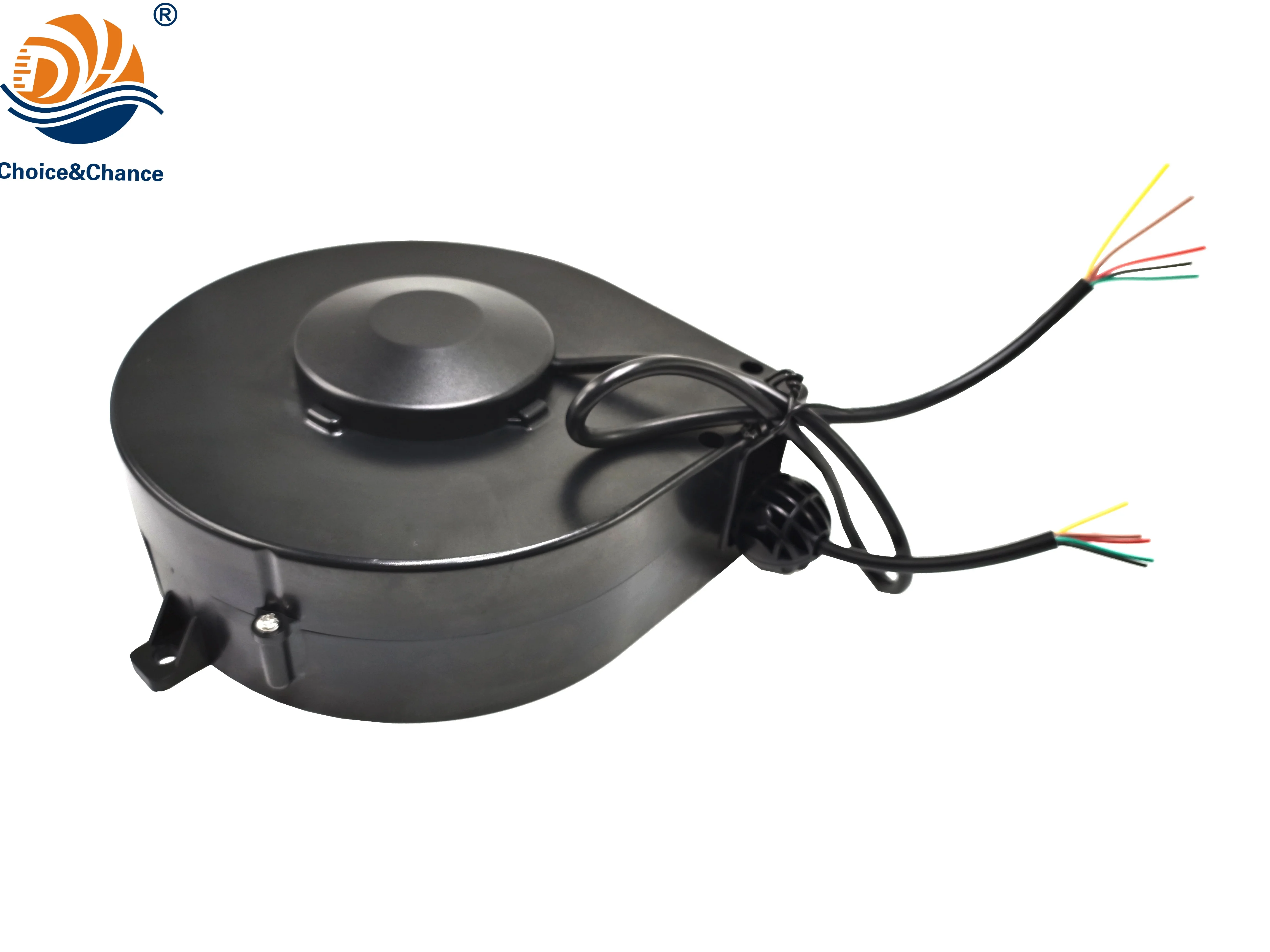 Black Small 5M Spring Loaded Automatic Retractable Ethernet Cable Extension Cord Reel