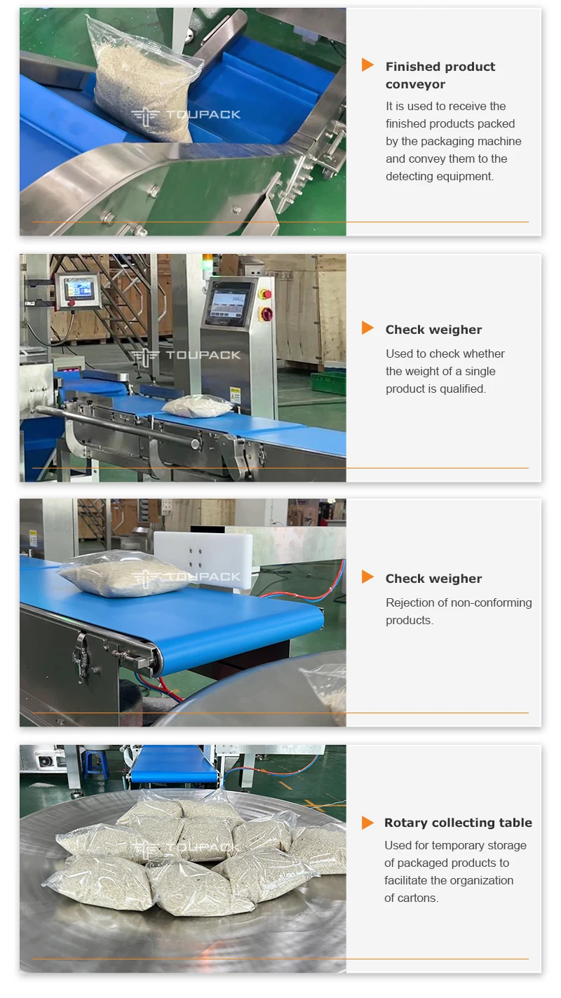 Customized Automatic Nuts Packing Machine with 10" Color Touch Screen 30-60BPM and 10g-300g Weighing Range