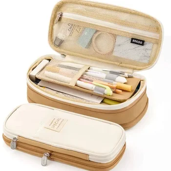 2025 New Large - Capacity Simple Japanese - Style Pencil Case - Stationery Box for Primary, Middle & High School Girls Ins Style