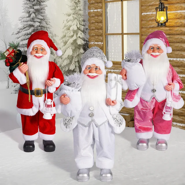 Christmas Children's Gift 22 inch Santa Claus Figurine Window Decoration Santa Claus