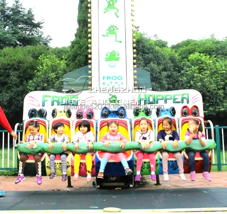 Hot Sale Amusement Park Kiddie Rides Type Frog Jumping Tower Outdoor Game Free Fall Rides