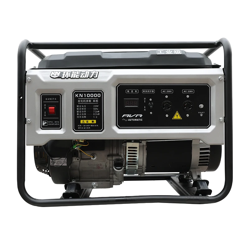 8KW Portable Gasoline Generator Single Phase Three Phase Home Standby Power Back Up Generators