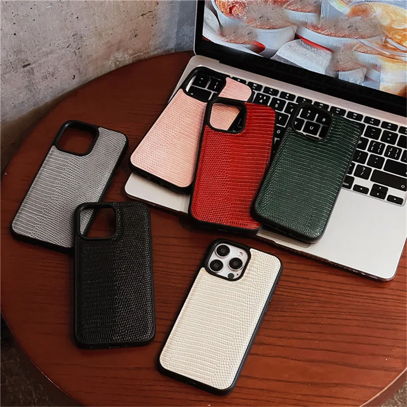 Luxury 3d Chic Lizard Texture Pattern Leather Silicone Soft Phone Case ...
