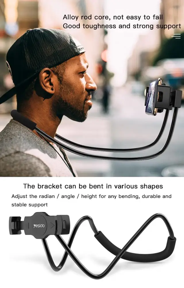Multifunctional Phone Neck Holder Flexible Versatile