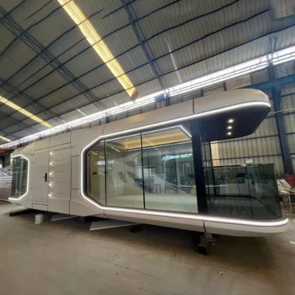 Luxury Camping Space Capsule Prefab Cabin Glass Moving House Modern ...